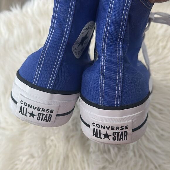 Converse All Star Chuck Taylor Blue and White High-Top Sneakers Size8 - Picture 4 of 11
